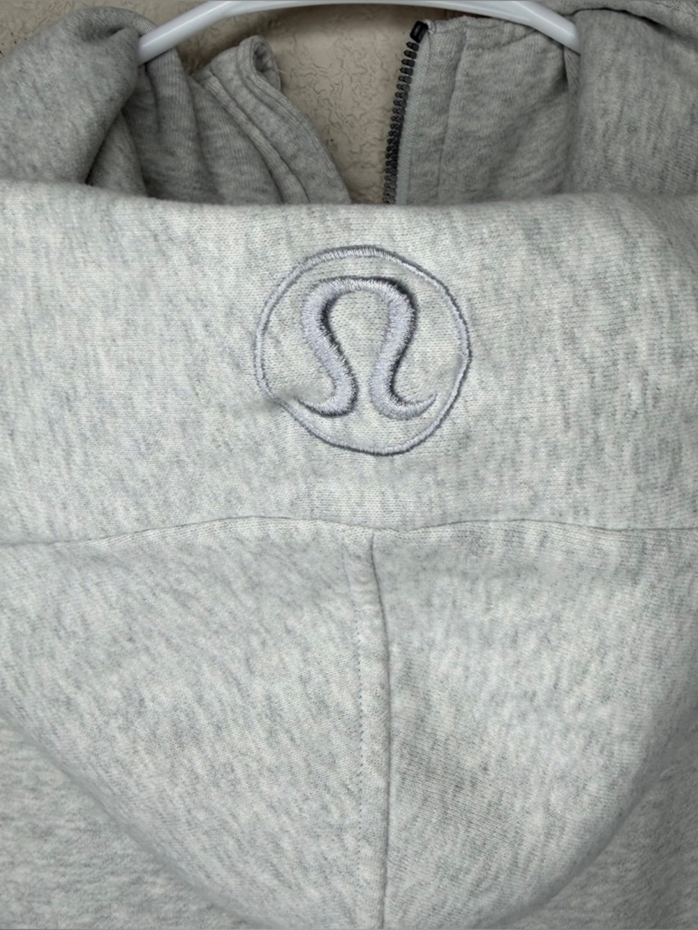 Lululemon Scuba Oversized Full Zip Heathered Core Ultra Light Grey Size M/L - Picture 7 of 11
